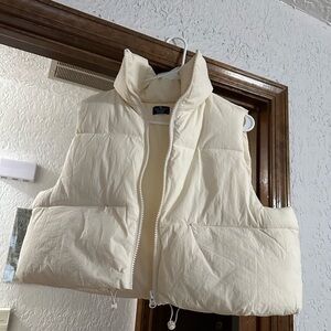 NWT Cream Simply Southern Puffer Vest Size XL/XXL
